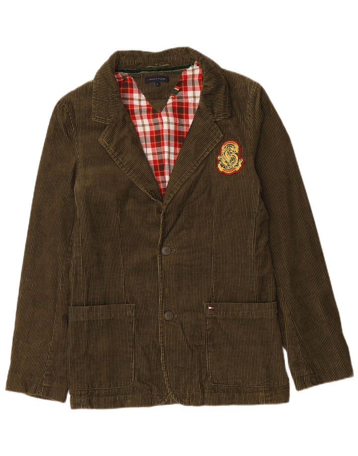 Tommy Hilfiger Boys 2 Button Corduroy Blazer Jacket 15-16 Years Khaki