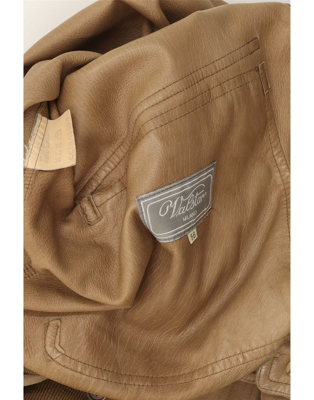 Valstar Mens Leather Jacket IT 56 3XL Brown