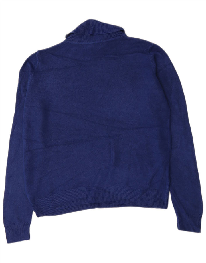 Marks & Spencer Womens Roll Neck Jumper Sweater UK 12 Medium Navy Blue