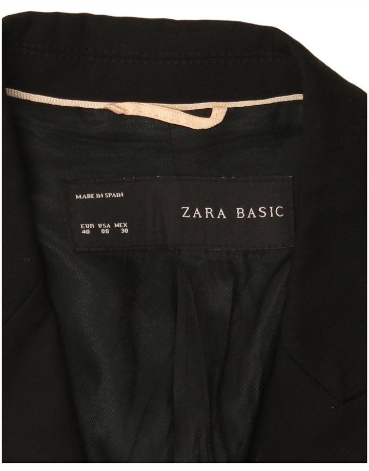 ZARA Womens 1 Button Blazer Jacket EU 40 Medium Black