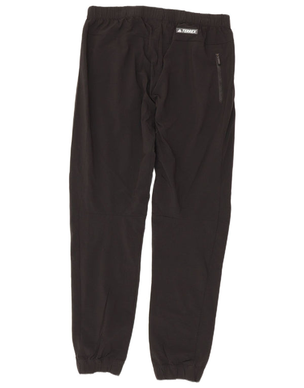 Adidas Womens Tracksuit Trousers Joggers UK 10 Small Black Nylon
