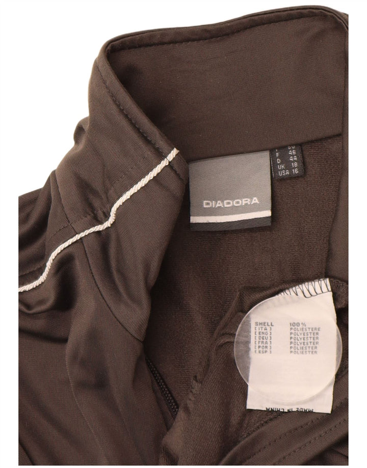 DIADORA Womens Tracksuit Top Jacket UK 18 XL  Grey