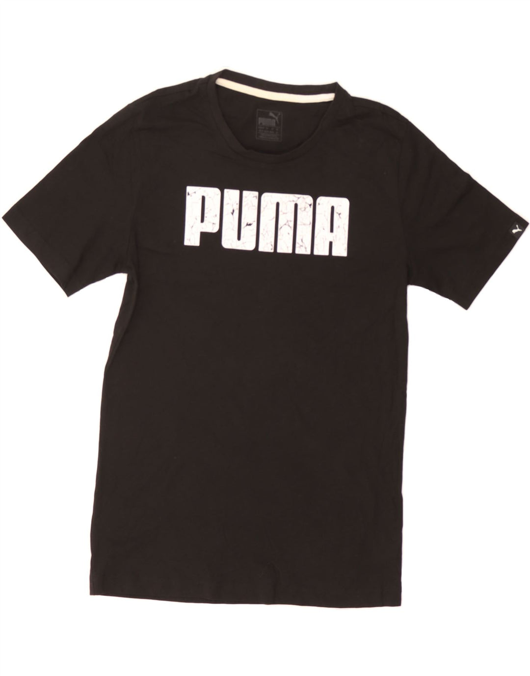 PUMA Mens Graphic T-Shirt Top XS Black Cotton Vintage Puma and Second-Hand Puma from Messina Hembry 