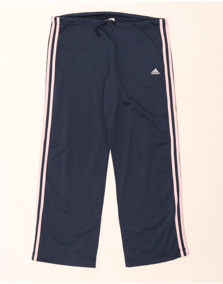 Adidas Mens Tracksuit Trousers Large Navy Blue Polyester