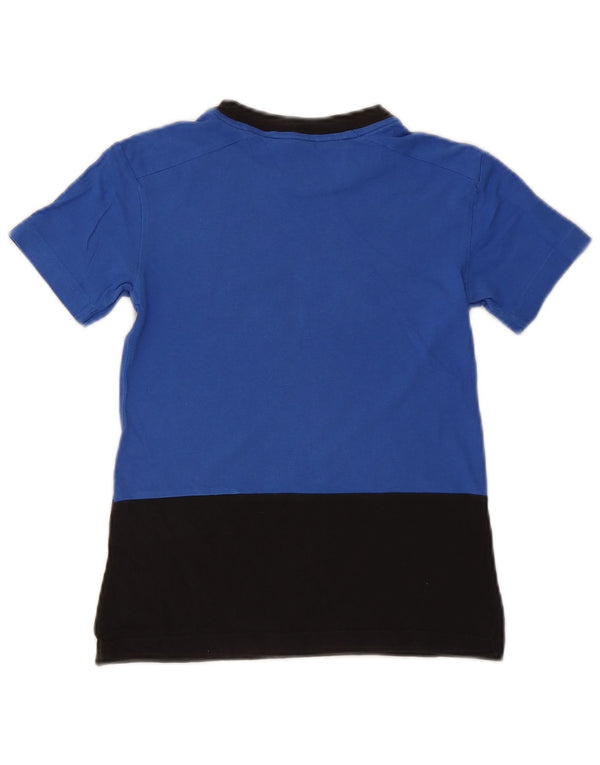 Adidas Boys Graphic T-Shirt Top 11-12 Years Blue Colourblock
