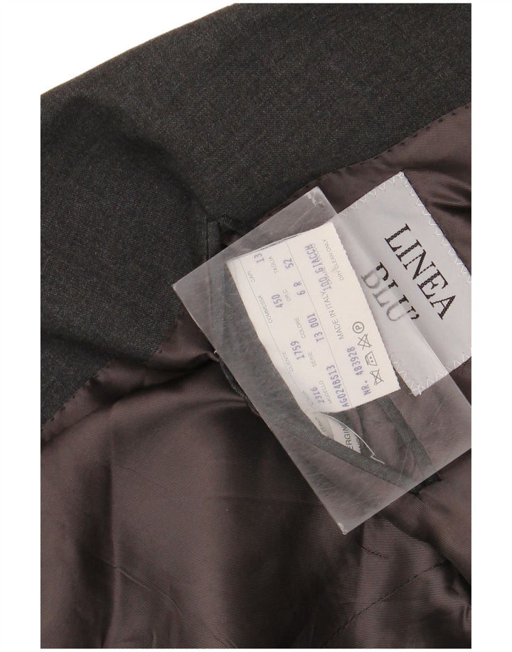 Tasmanian Mens 2 Button Blazer Jacket IT 52 XL Grey Wool