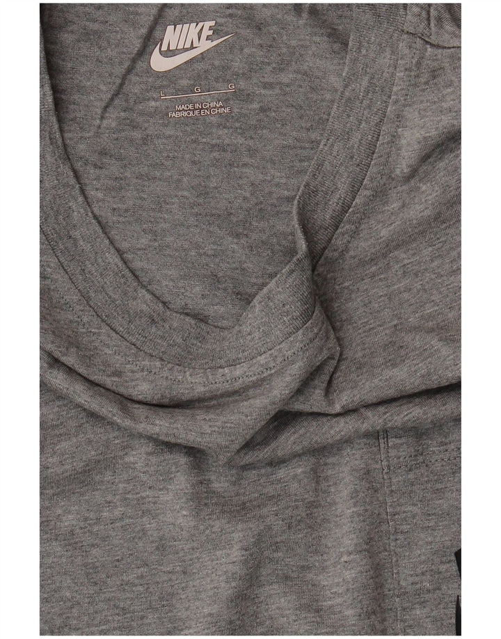 NIKE Mens T-Shirt Top Large Grey