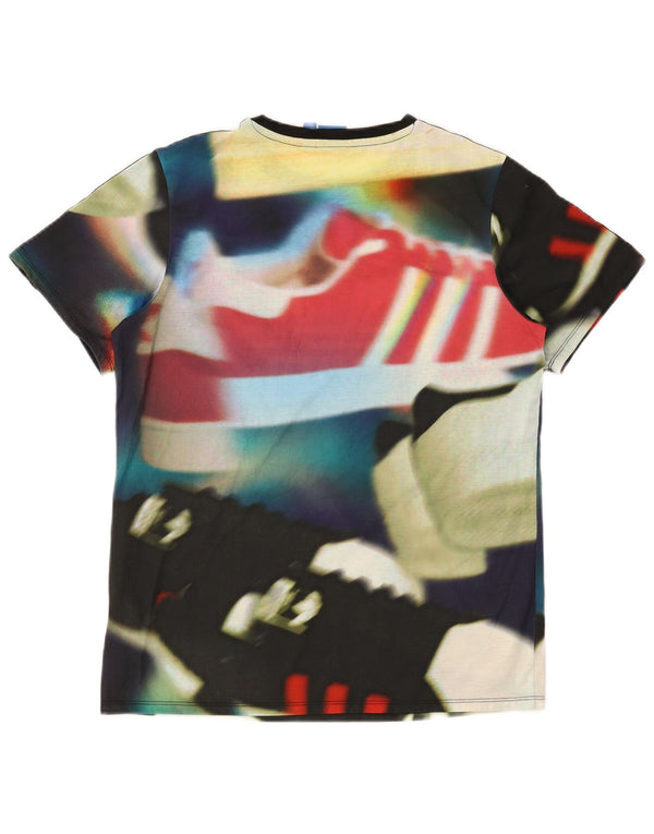 Adidas Womens Graphic T-Shirt Top UK 8 Small Multicoloured Polyester