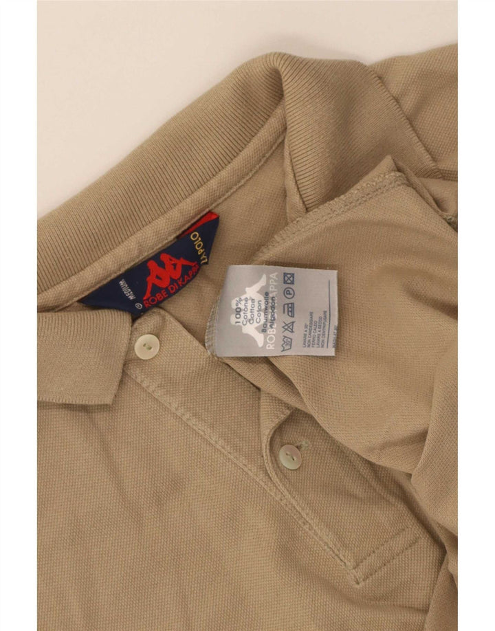 Kappa Mens Polo Shirt Medium Beige Cotton