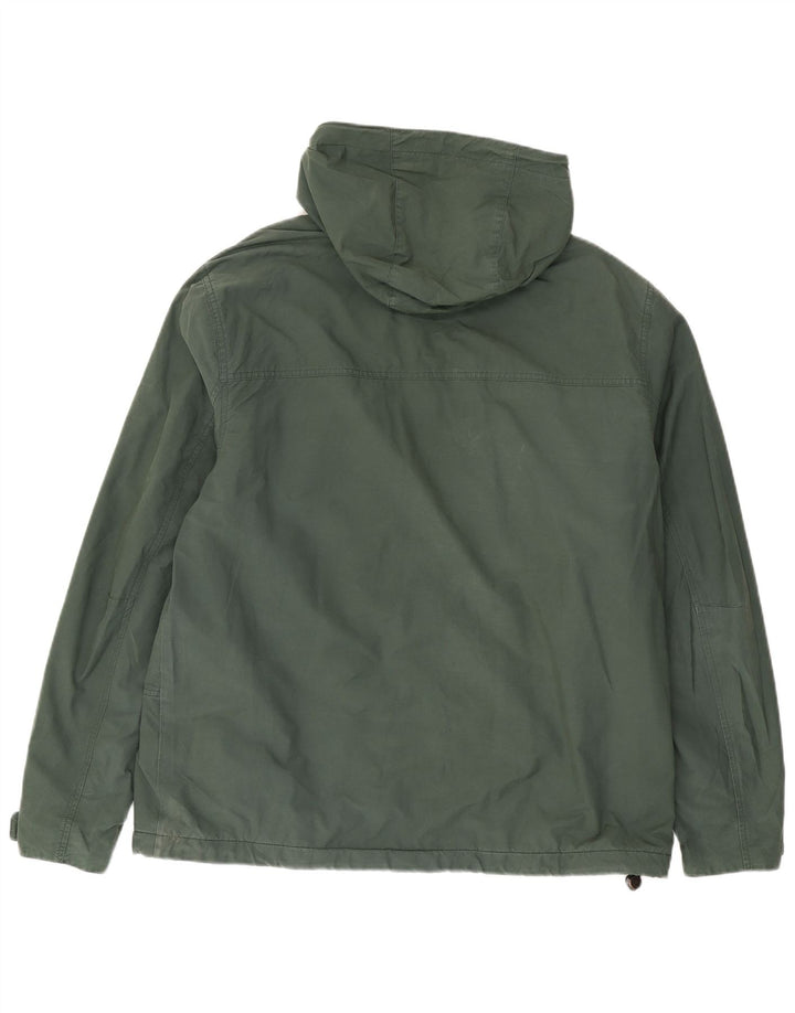 Timberland Mens Windbreaker Jacket UK 42 XL Green Cotton