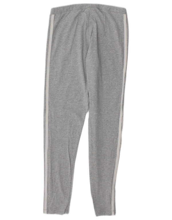 Adidas Womens Leggings UK 10 Small Grey Cotton