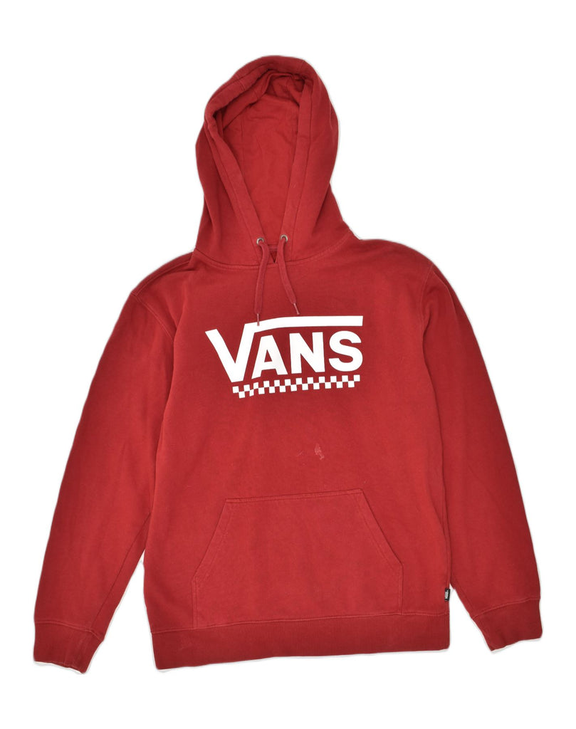 VANS Mens Graphic Hoodie Jumper Medium Red Cotton | Vintage Vans | Thrift | Second-Hand Vans | Used Clothing | Messina Hembry 