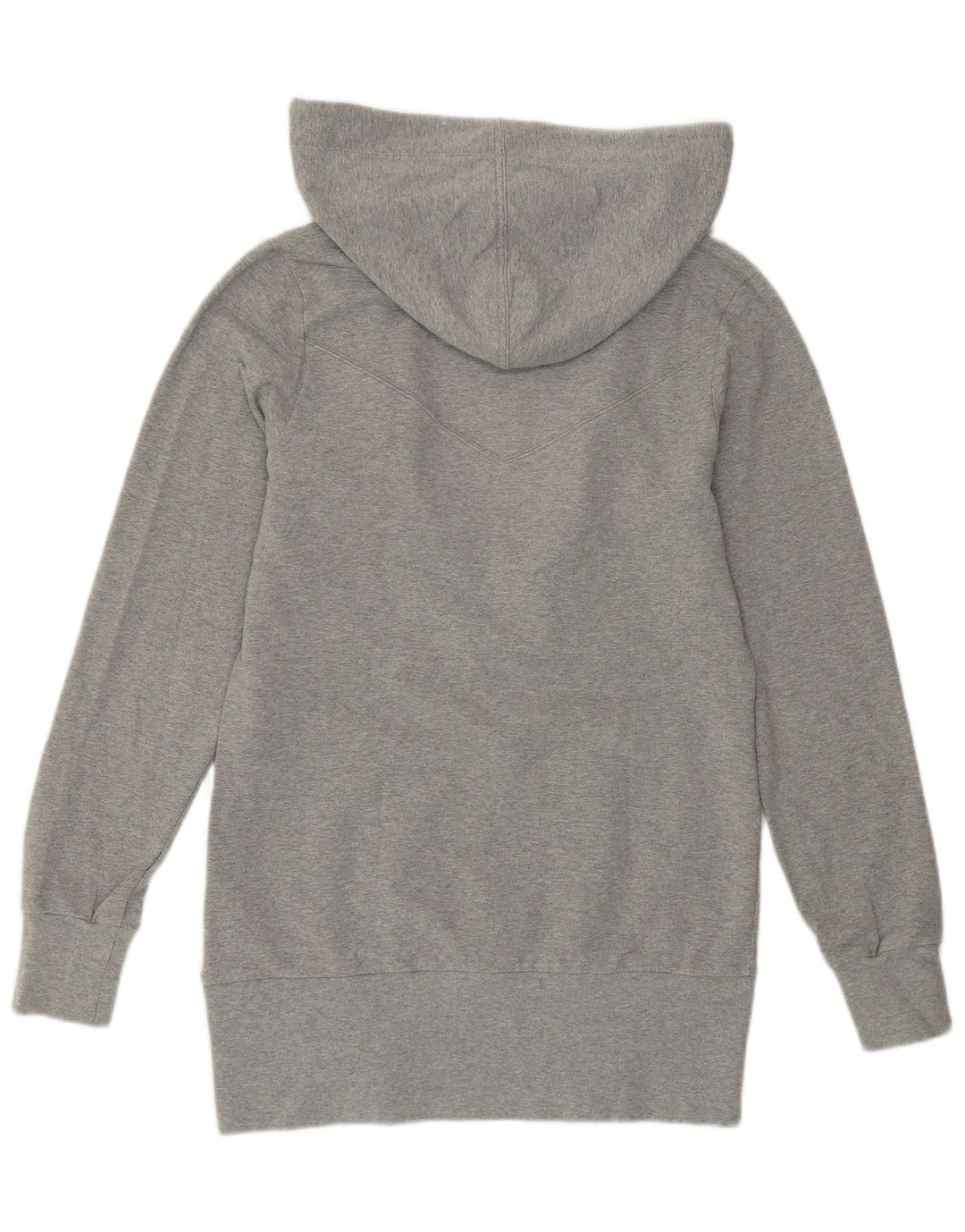 Nike Womens Hoodie Jumper UK 10/12 Medium Grey Cotton