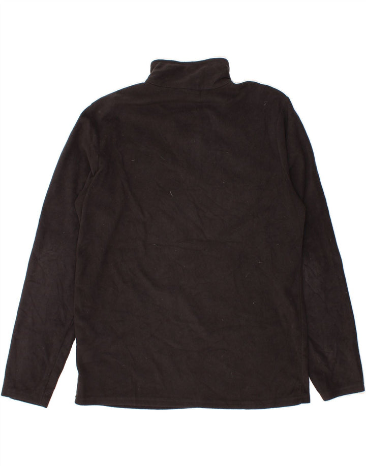 MOUNTAIN WAREHOUSE Mens Zip Neck Fleece Jumper Medium Black Polyester Vintage Mountain Warehouse and Second-Hand Mountain Warehouse from Messina Hembry 