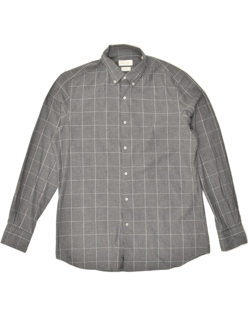 MASSIMO DUTTI Mens Shirt XL Grey Check | Vintage Massimo Dutti | Thrift | Second-Hand Massimo Dutti | Used Clothing | Messina Hembry 