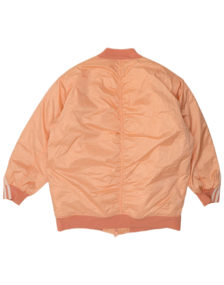 ADIDAS Womens Oversized Graphic Padded Jacket UK 10 Small Pink Polyester