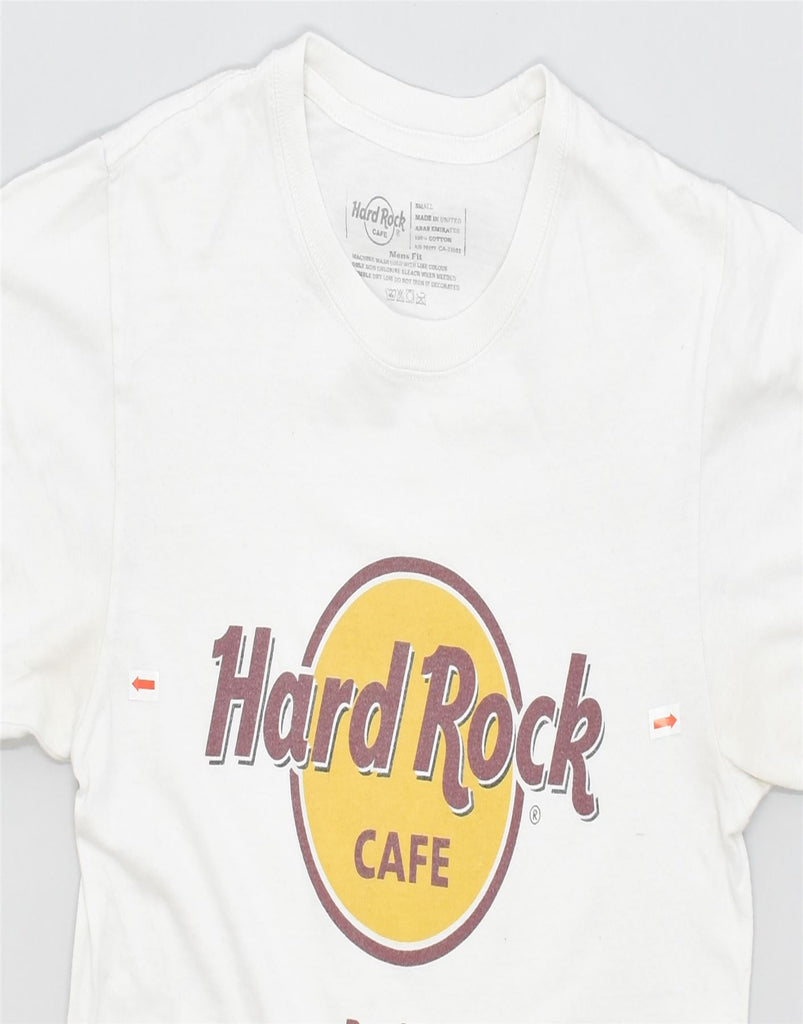 HARD ROCK CAFE Mens Praha Graphic T-Shirt Top Small White Cotton | Vintage | Thrift | Second-Hand | Used Clothing | Messina Hembry 