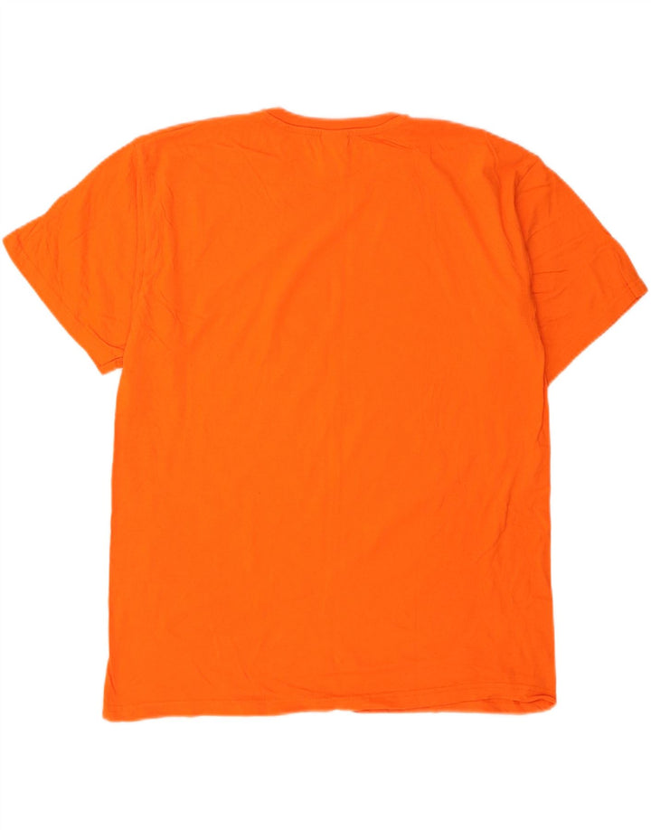 RUSSELL ATHLETIC Mens T-Shirt Top Large Orange Cotton Vintage Russell Athletic and Second-Hand Russell Athletic from Messina Hembry 