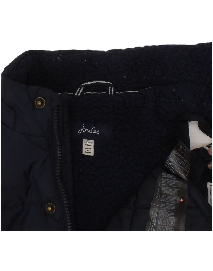 JOULES Baby Boys Padded Gilet 18-24 Months Navy Blue Polyester