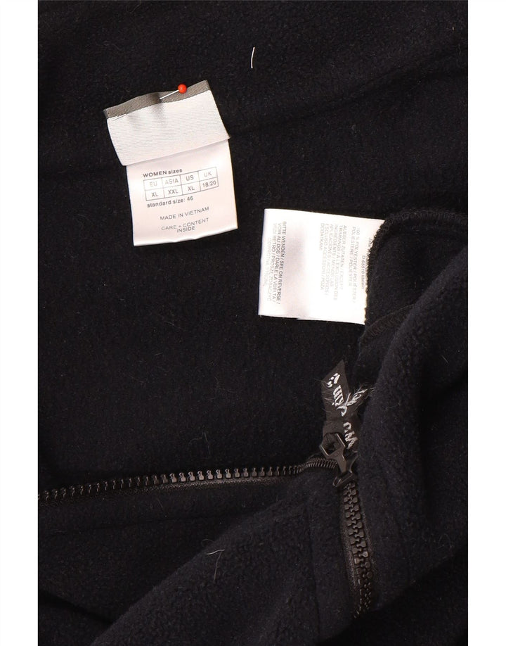 Jack Wolfskin Womens Liner Fleece Jacket UK 18/20 XL Black Polyester