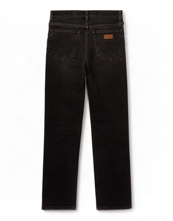 Wrangler Mens Texas Straight Jeans W31 L32 Black Cotton