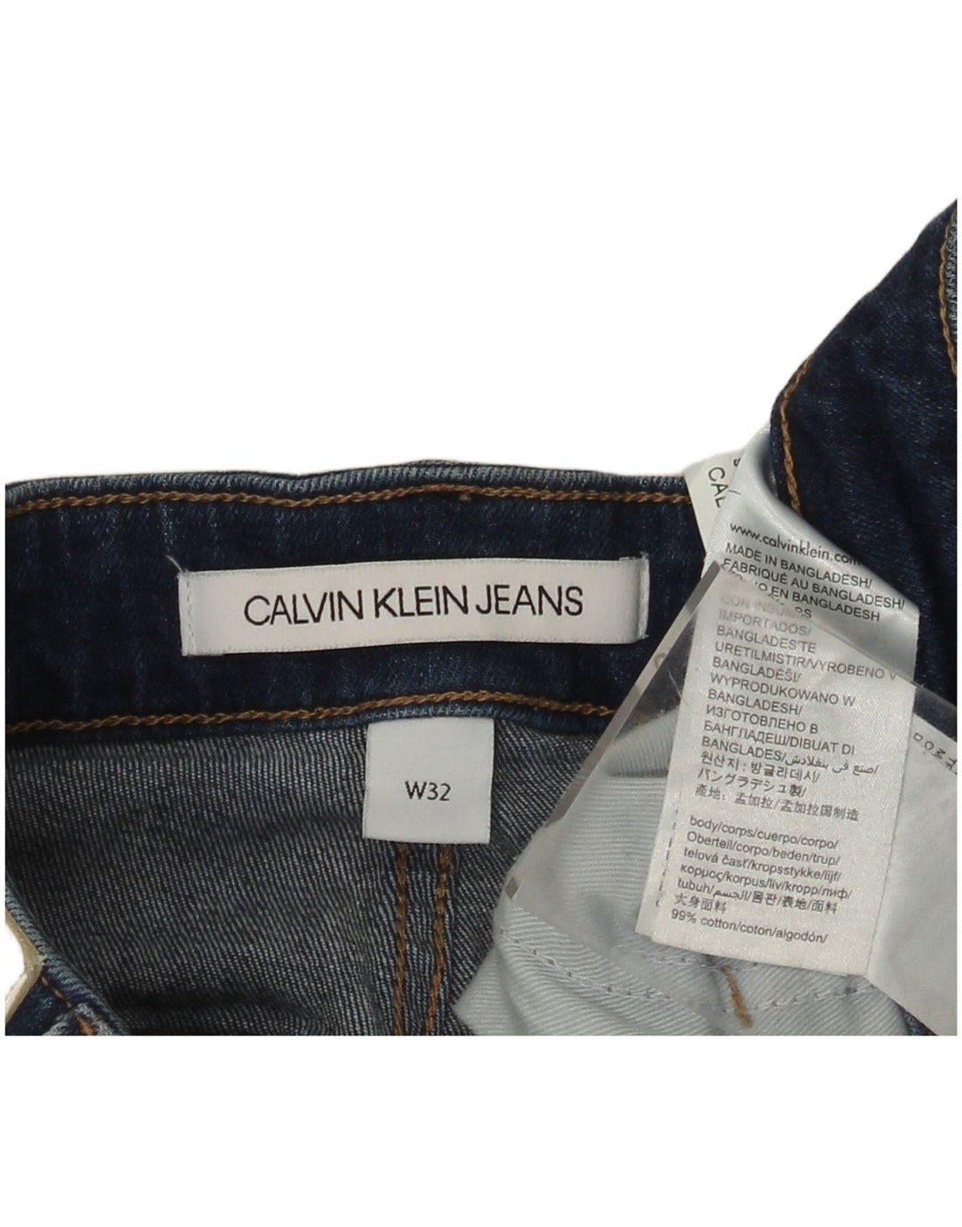 Calvin Klein Mens Denim Shorts W32 Medium  Blue Cotton