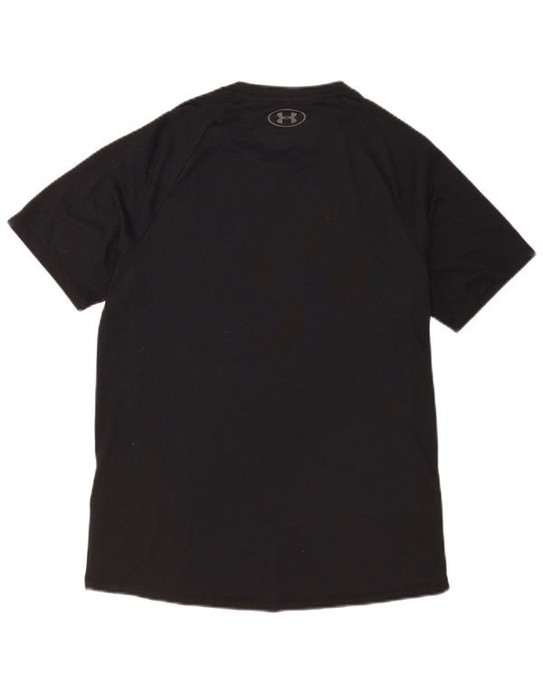 Under Armour Mens Heat Gear T-Shirt Top Small Black Polyester