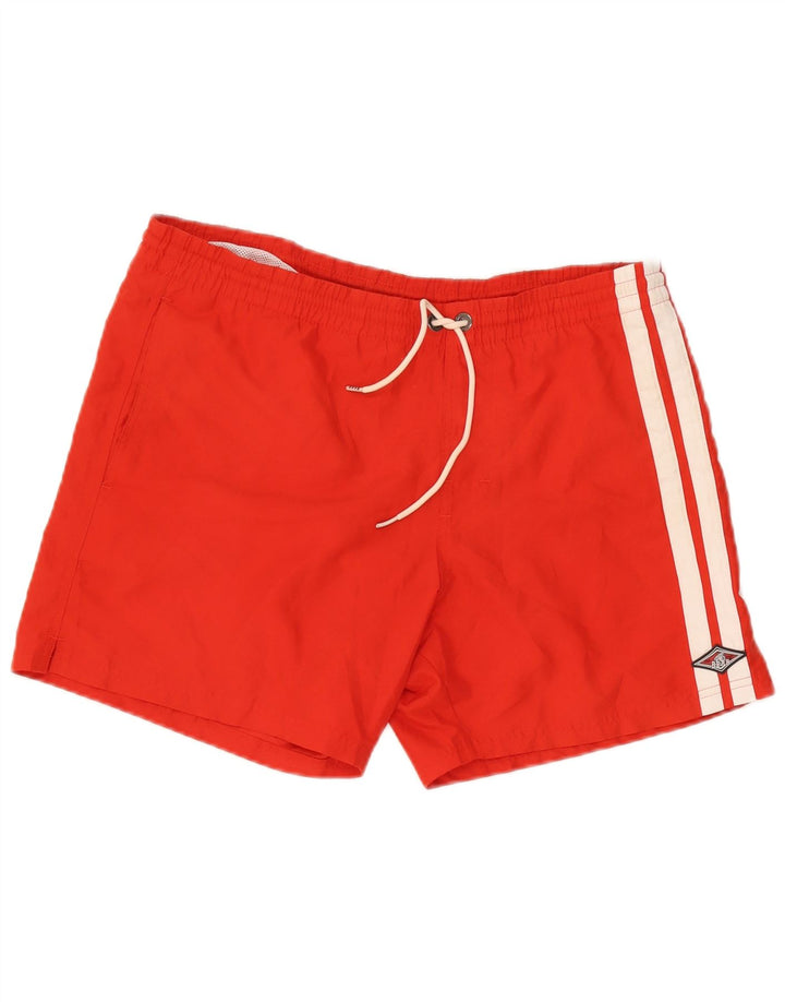 Bear Mens Swimming Shorts Medium Red Striped