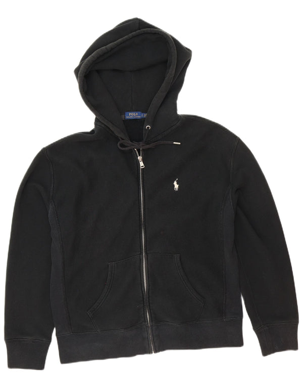 Polo Ralph Lauren Mens Zip Hoodie Sweater Small Black Cotton