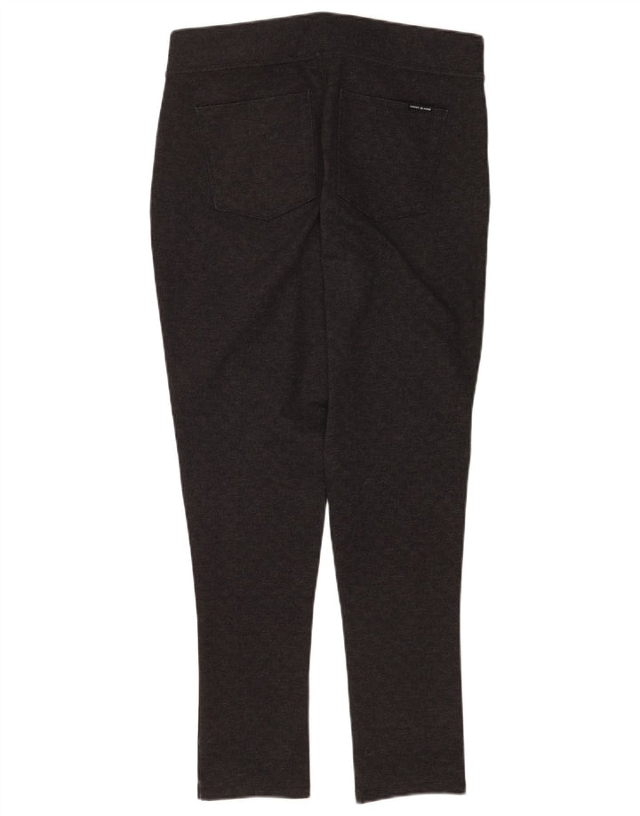 Dkny Womens Skinny Casual Trousers Medium W30 L28 Grey Check Polyester