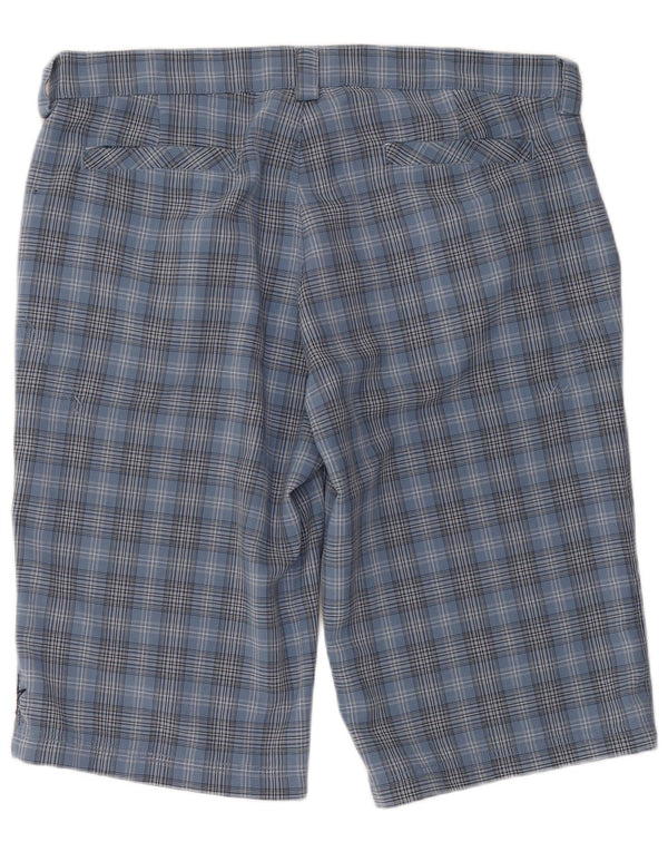 IGUANA Mens Chino Shorts W36 Large Blue Check Polyester