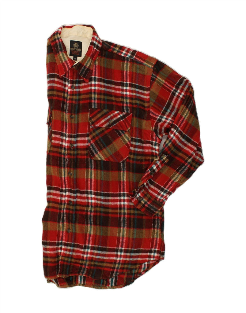 VINTAGE Mens Flannel Shirt Large Red Check | Vintage Vintage | Thrift | Second-Hand Vintage | Used Clothing | Messina Hembry 