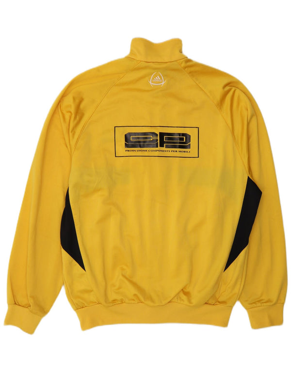 Adidas Mens Graphic Tracksuit Top Jacket UK 44/46 Large Yellow Colourblock