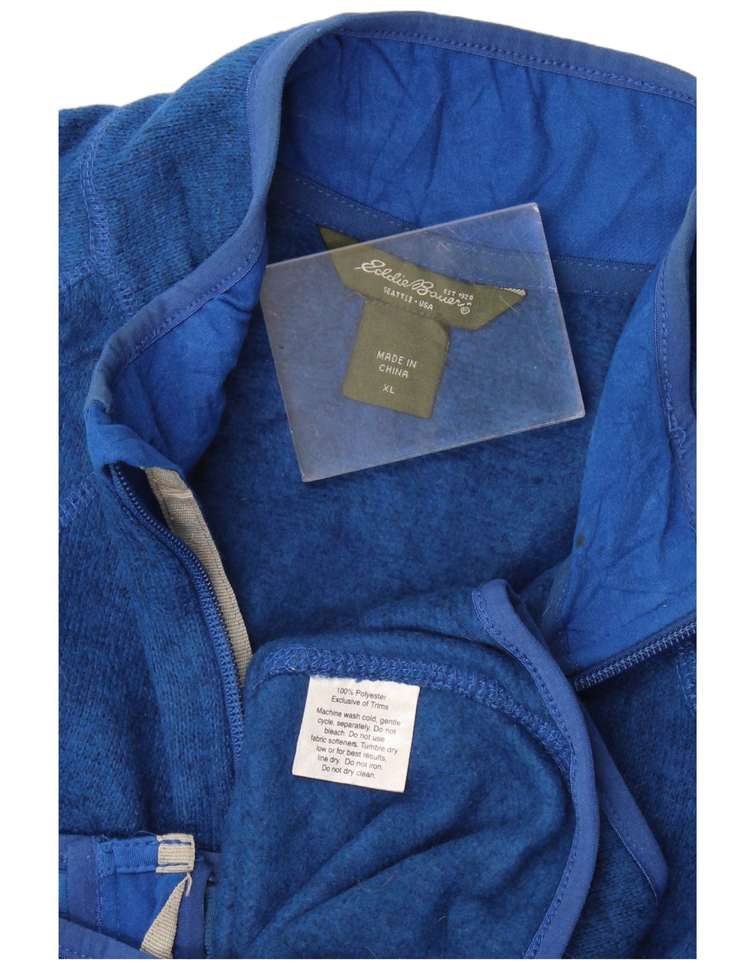 Eddie Bauer Womens Tracksuit Top Jacket UK 18 XL Blue Polyester
