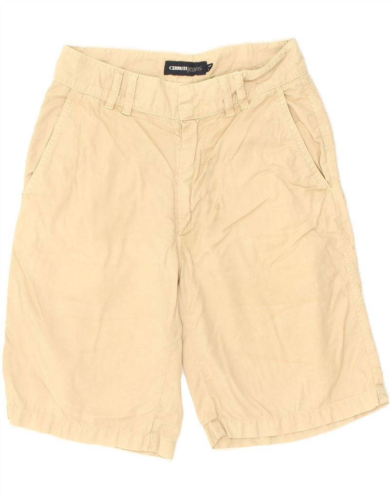 CERRUTI Womens Chino Shorts IT 44 Medium W27 Beige Cotton | Vintage Cerruti | Thrift | Second-Hand Cerruti | Used Clothing | Messina Hembry 