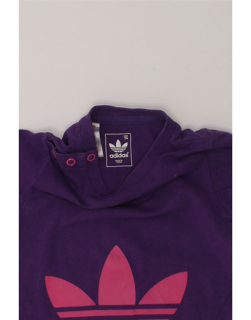 ADIDAS Baby Girls Graphic T-Shirt Top 6-9 Months Purple Cotton | Vintage Adidas | Thrift | Second-Hand Adidas | Used Clothing | Messina Hembry 