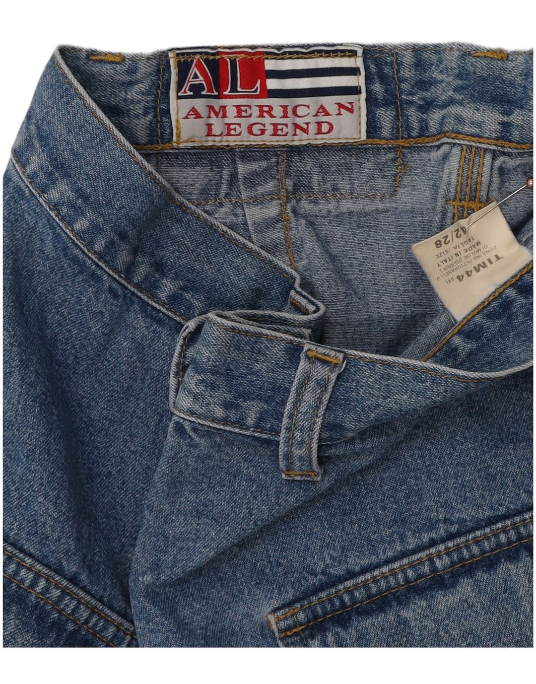 AMERICAN LEGEND Womens Denim Skirt IT 42 Medium W28  Blue Cotton