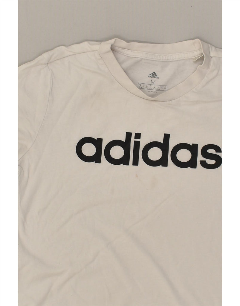 ADIDAS Womens Graphic T-Shirt Top UK 12/14 Medium White | Vintage Adidas | Thrift | Second-Hand Adidas | Used Clothing | Messina Hembry 