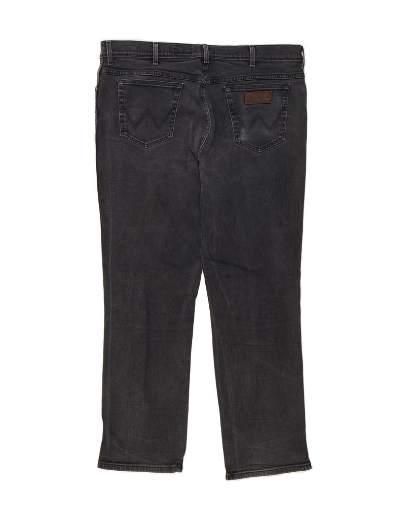 WRANGLER Mens Texas Stretch Slim Jeans W42 L32 Black Cotton Vintage Wrangler and Second-Hand Wrangler from Messina Hembry 