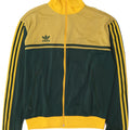 Adidas Mens Graphic Tracksuit Top Jacket Large Yellow Colourblock Polyamide