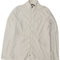 Marks & Spencer Womens Fleece Jacket UK 14 Large White Polyester