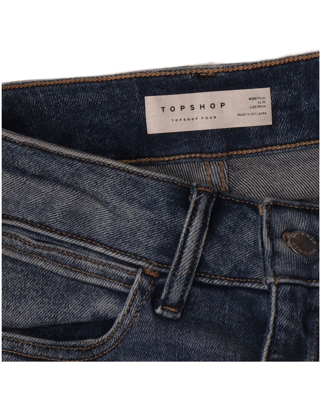 Topshop Womens Skinny Jeans W28 L27 Blue