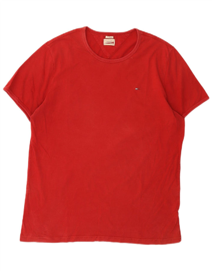 Tommy Hilfiger Mens T-Shirt Top XL Red