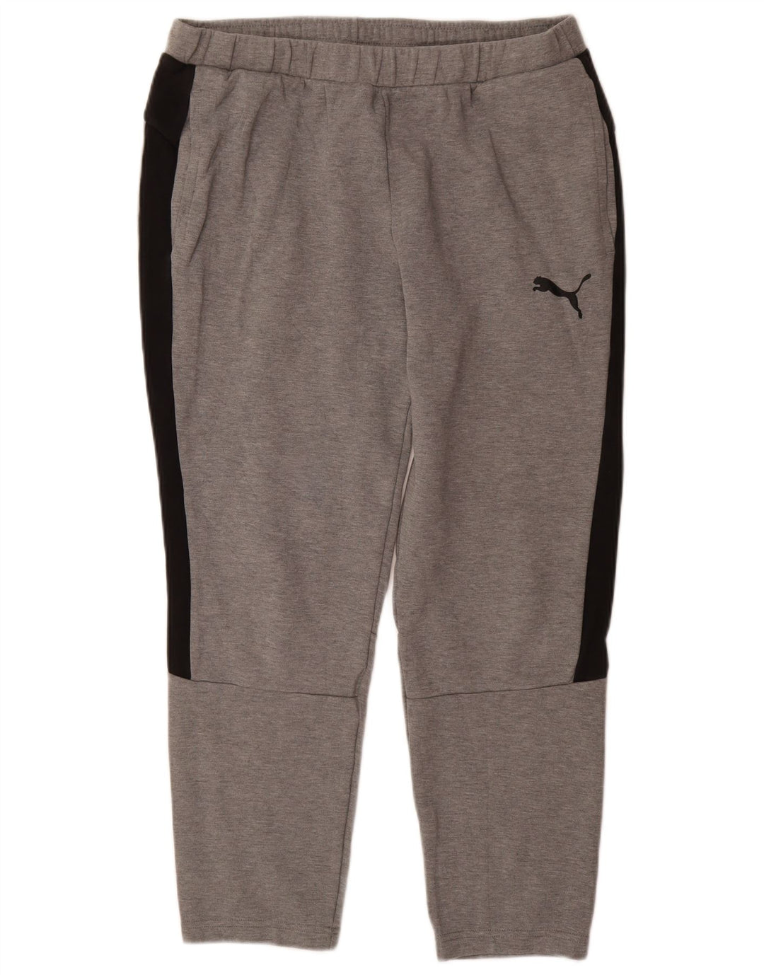 PUMA Mens Tracksuit Trousers Large  Grey Colourblock Cotton