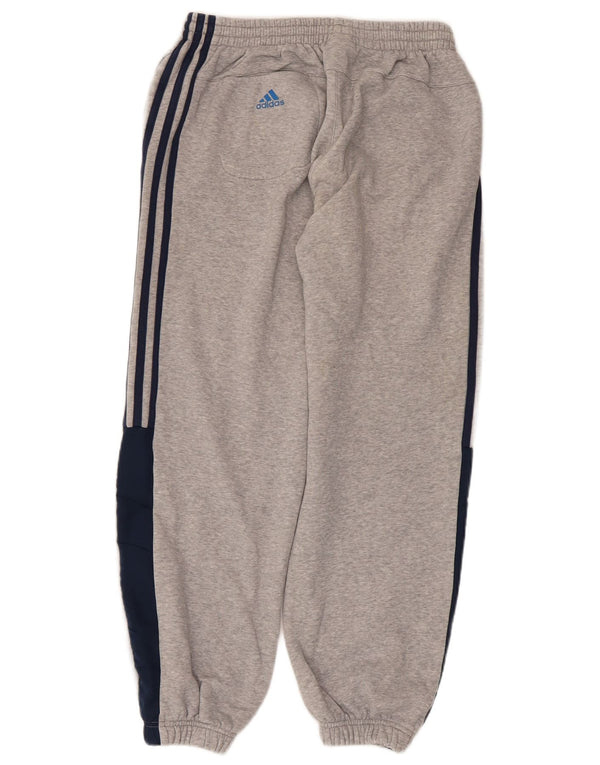 Adidas Boys Graphic Tracksuit Trousers Joggers 13-14 Years Grey Colourblock