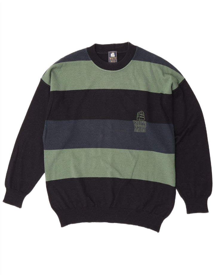 White Sails Mens Crew Neck Jumper Sweater Large Multicoloured Colourblock