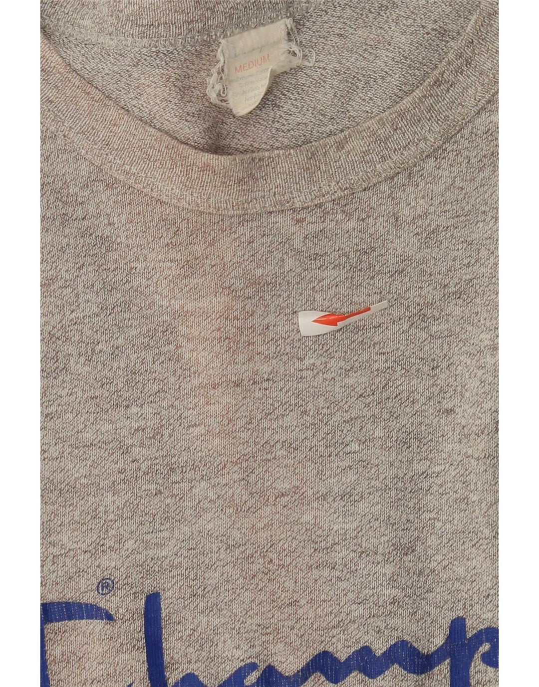 Champion Mens Graphic T-Shirt Top Medium Grey Cotton