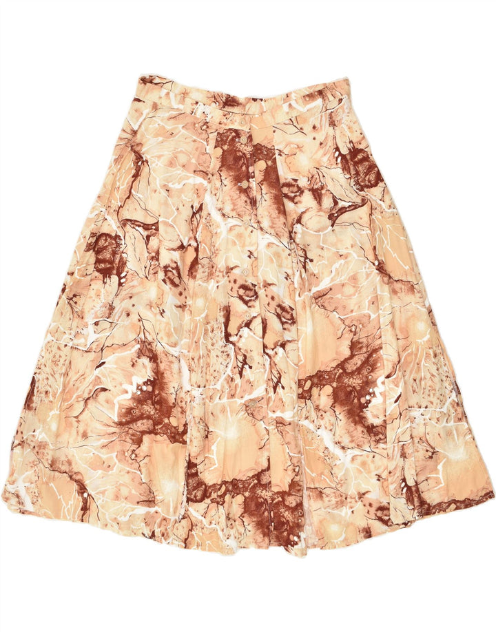 VINTAGE Womens A-Line Skirt W32 Large  Brown Tie Dye | Vintage Vintage | Thrift | Second-Hand Vintage | Used Clothing | Messina Hembry 