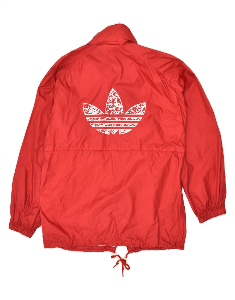 ADIDAS Boys Graphic Rain Jacket 13-14 Years Red Vintage Adidas and Second-Hand Adidas from Messina Hembry 