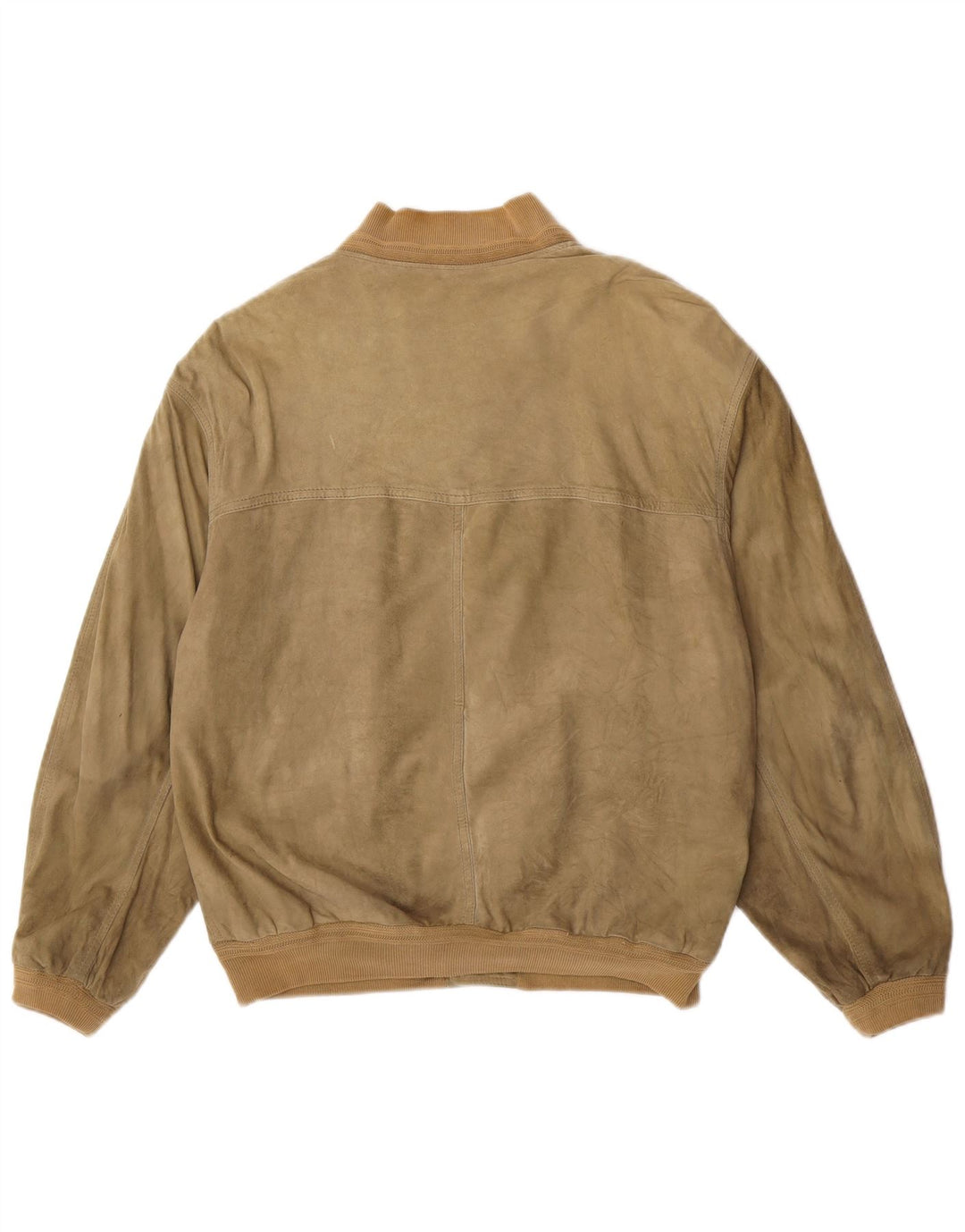 Scout Mens Suede Bomber Jacket UK 40 Large Green